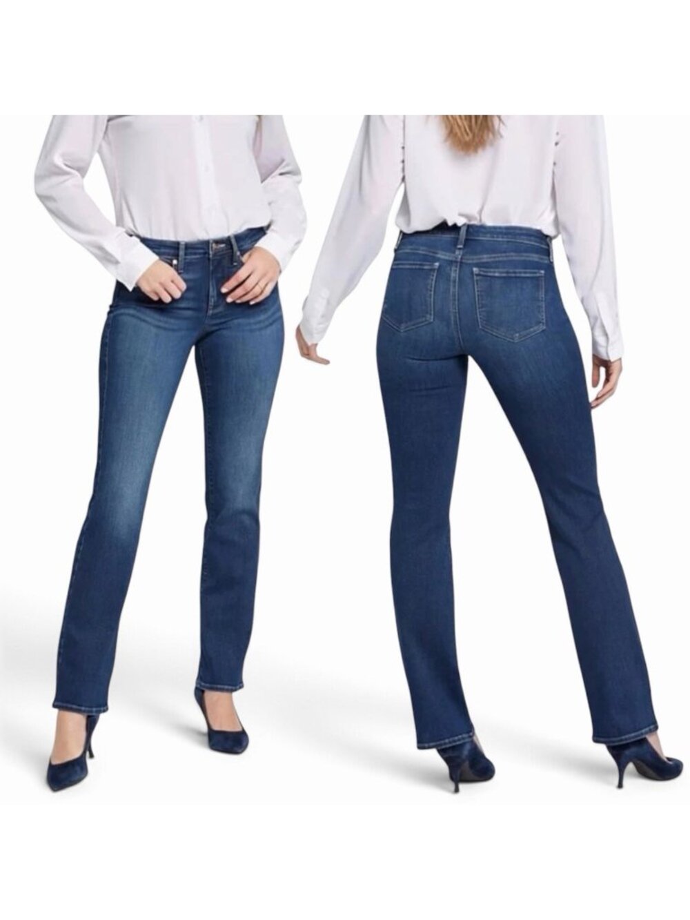 NYDJ Barbara Bootcut Jeans Size 10 Vantage Wash Lift Tuck Technology MPXABB2339